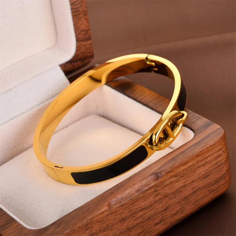 Bracelet jonc minimaliste émaillé - Harmonia Ibiza
