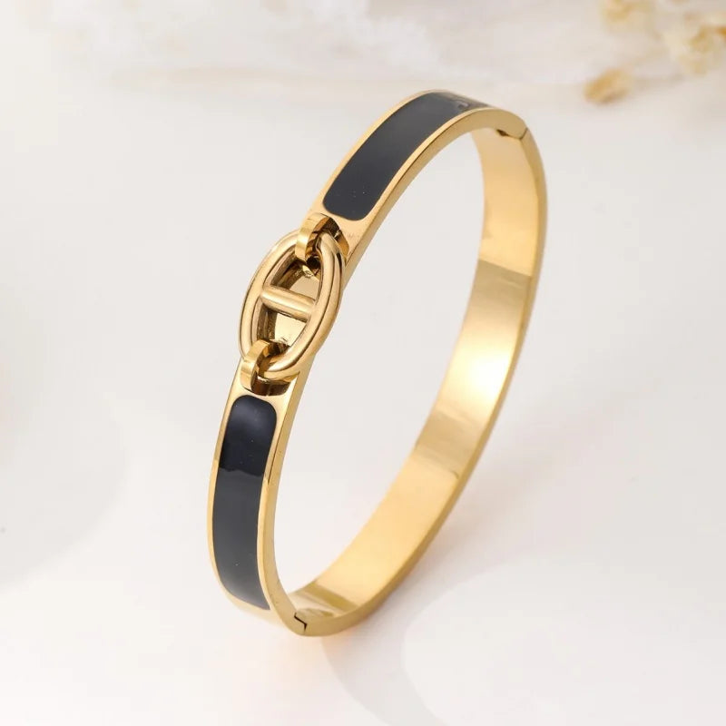 Bracelet jonc minimaliste émaillé - Harmonia Ibiza