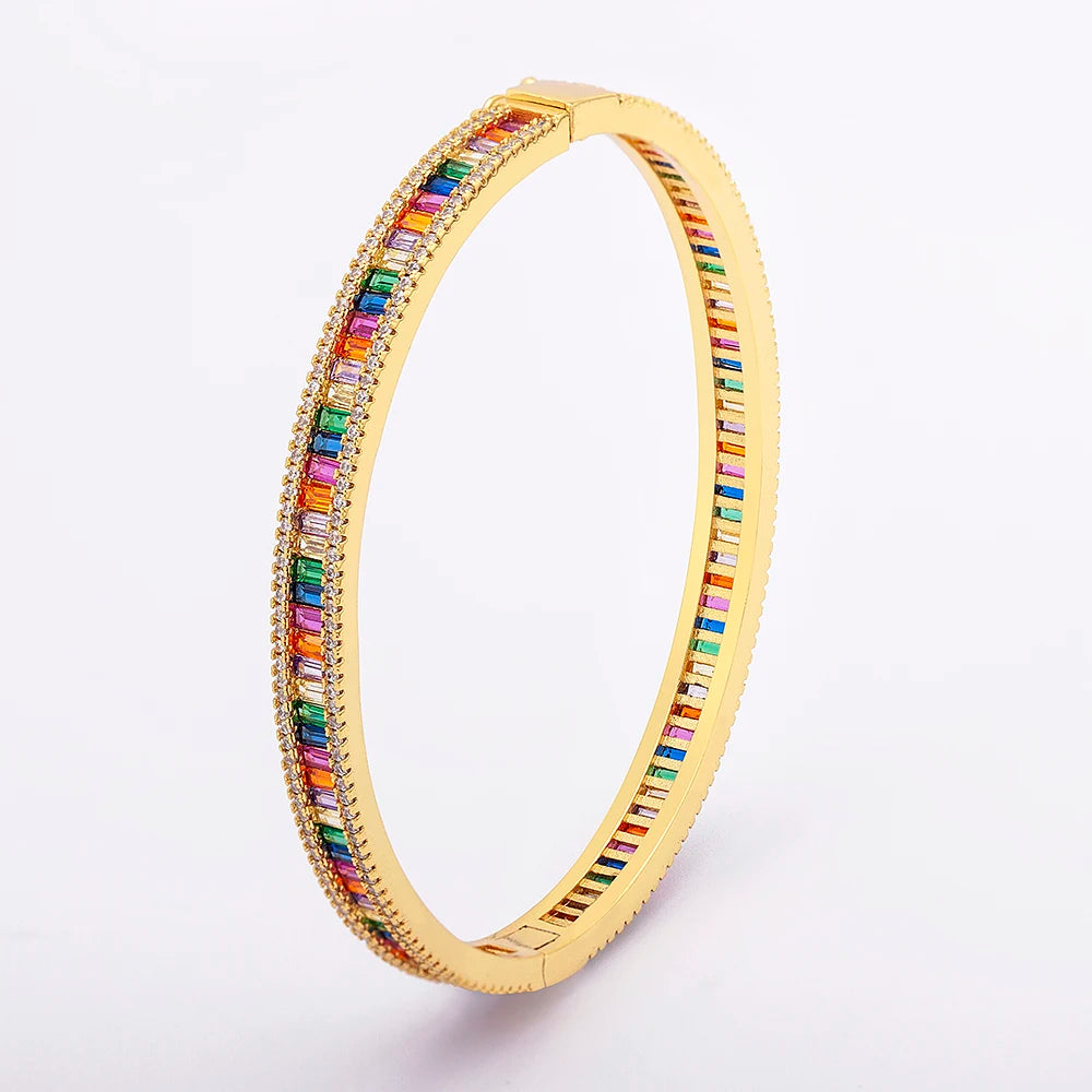 Bracelet jonc zircons empilable – vue 6