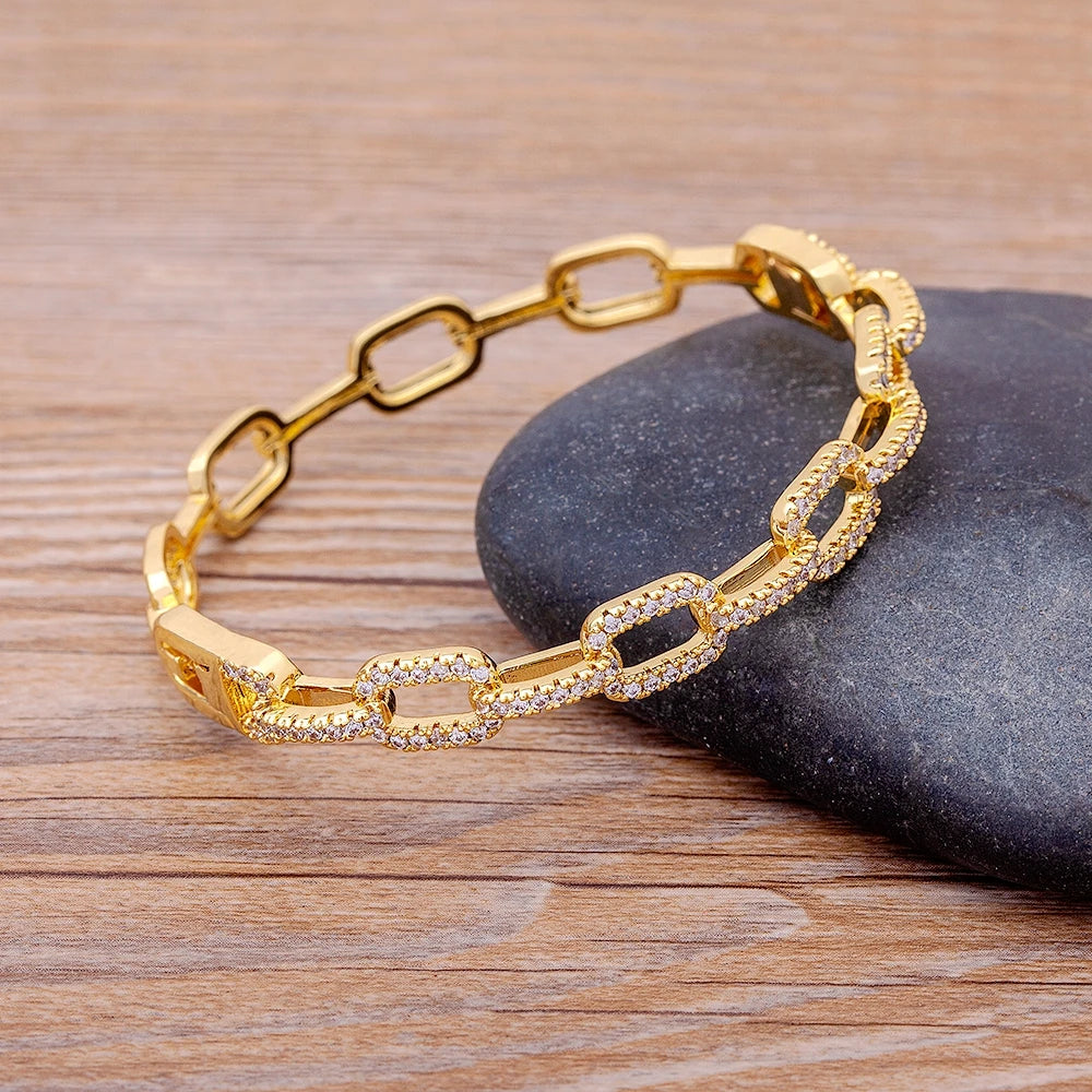 Bracelet jonc zircons empilable – Harmonia Ibiza
