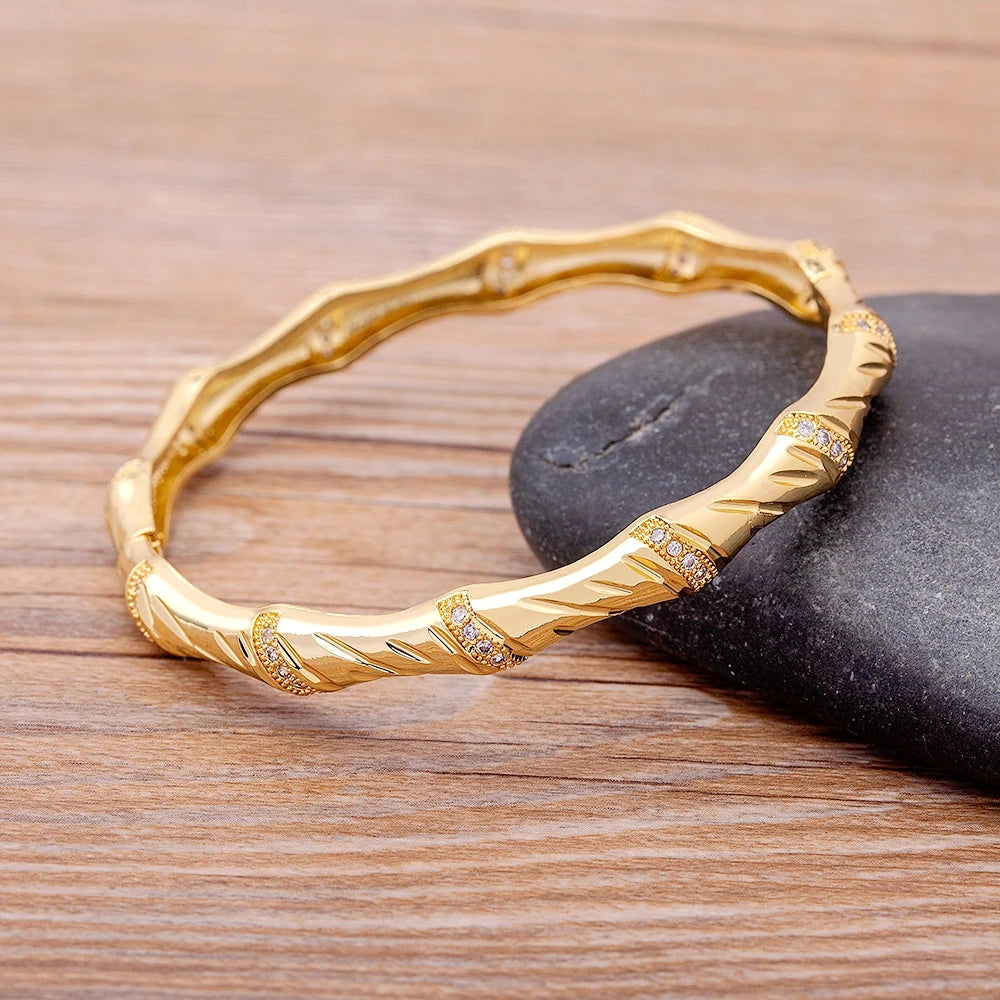 Bracelet jonc zircons empilable – vue 5