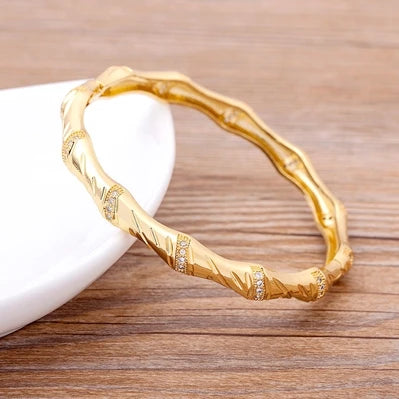 Bracelet jonc zircons empilable – modèle 5