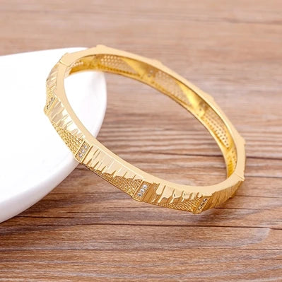 Bracelet jonc zircons empilable – modèle 4