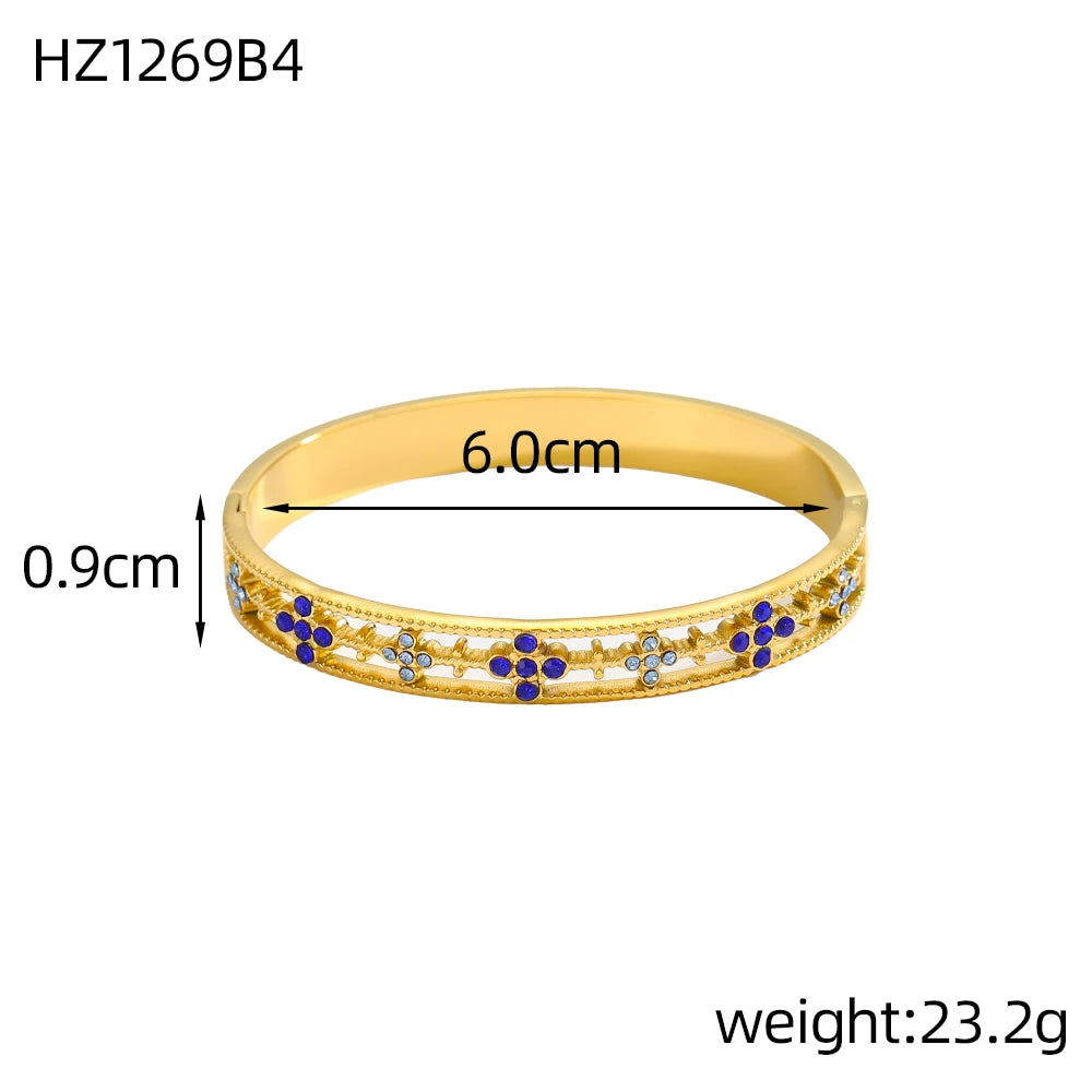 Bracelet trèfle à quatre feuilles zircon – modèle 9
