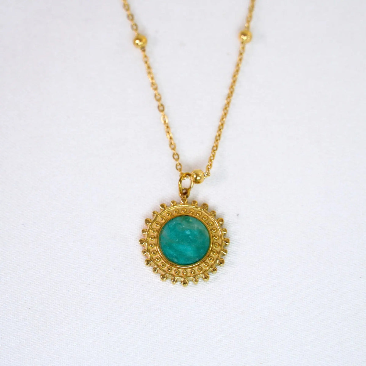 Breloque pendentif rond acier inoxydable – modèle 18