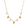 Collier perle et fleur vintage – modèle 1