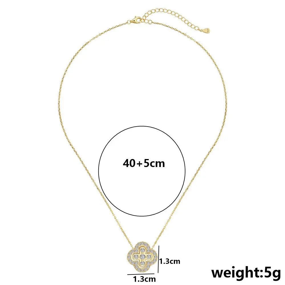 Collier titane pendentif trèfle - Harmonia Ibiza
