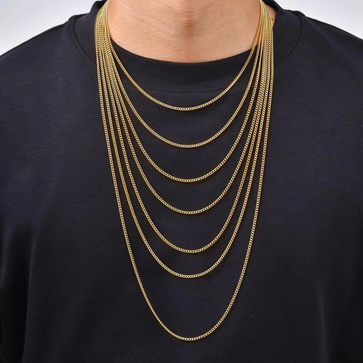 Collier chaîne cubaine pendentif croix – Harmonia Ibiza