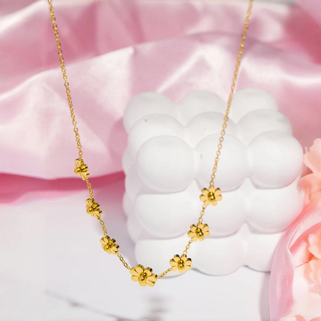 Collier marguerite doré – vue 3