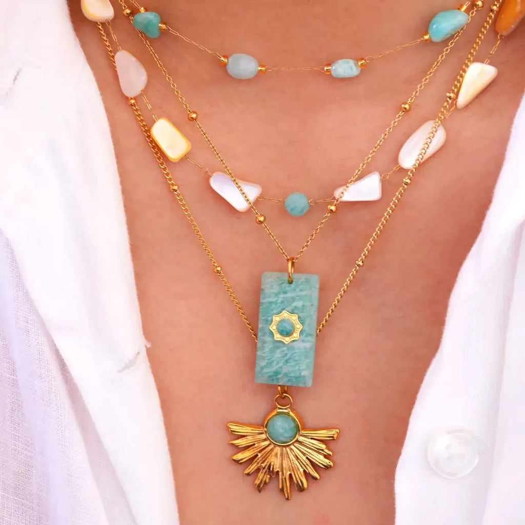 Breloque pendentif rond acier inoxydable – vue 2