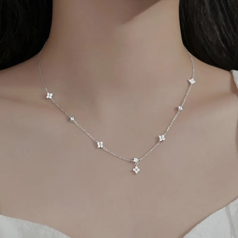 Collier ras-du-cou fleur zircon - Harmonia Ibiza
