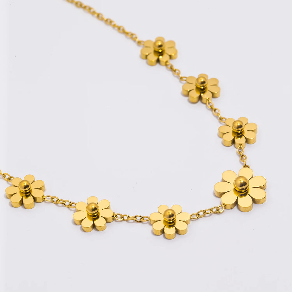 Collier marguerite doré – vue 6