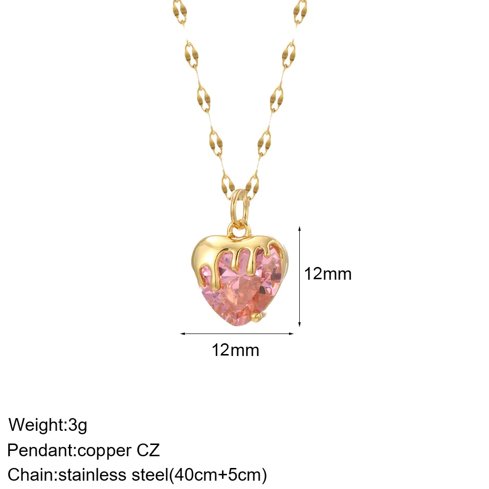 Collier long mauvais œil et cœur doré – modèle 21