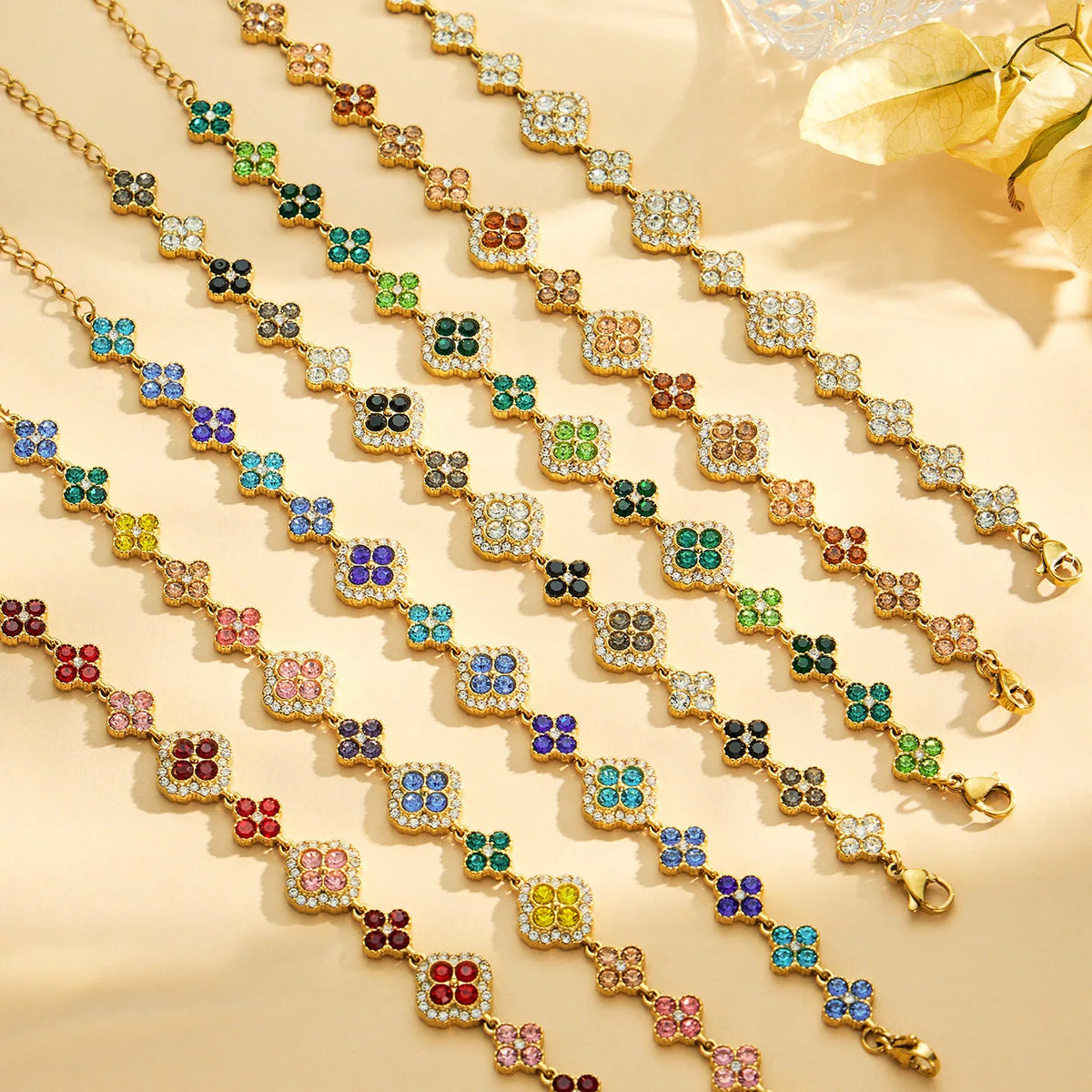 Parure zircons colorés – vue 4