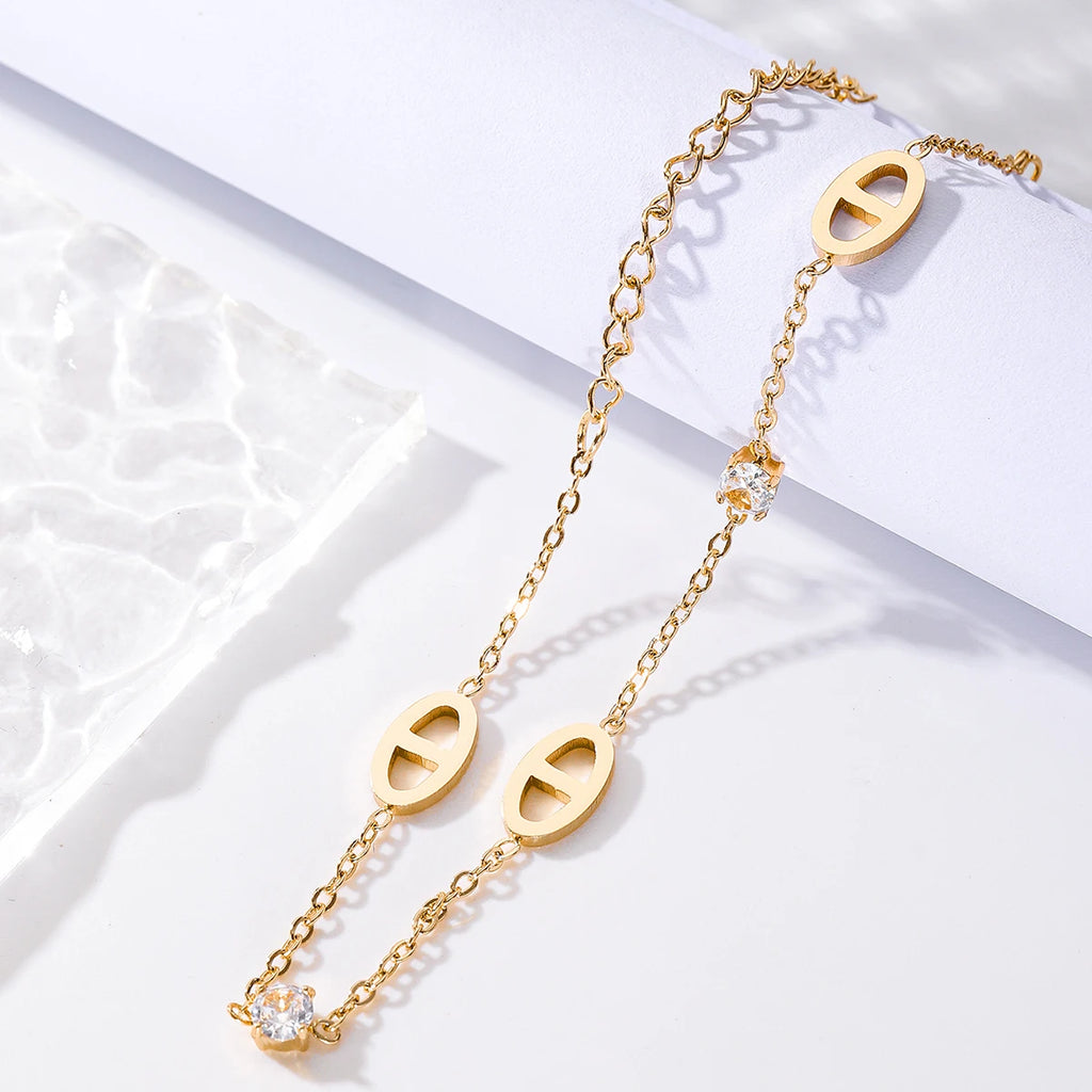 Bracelet chaîne fine maillons ovales – vue 2
