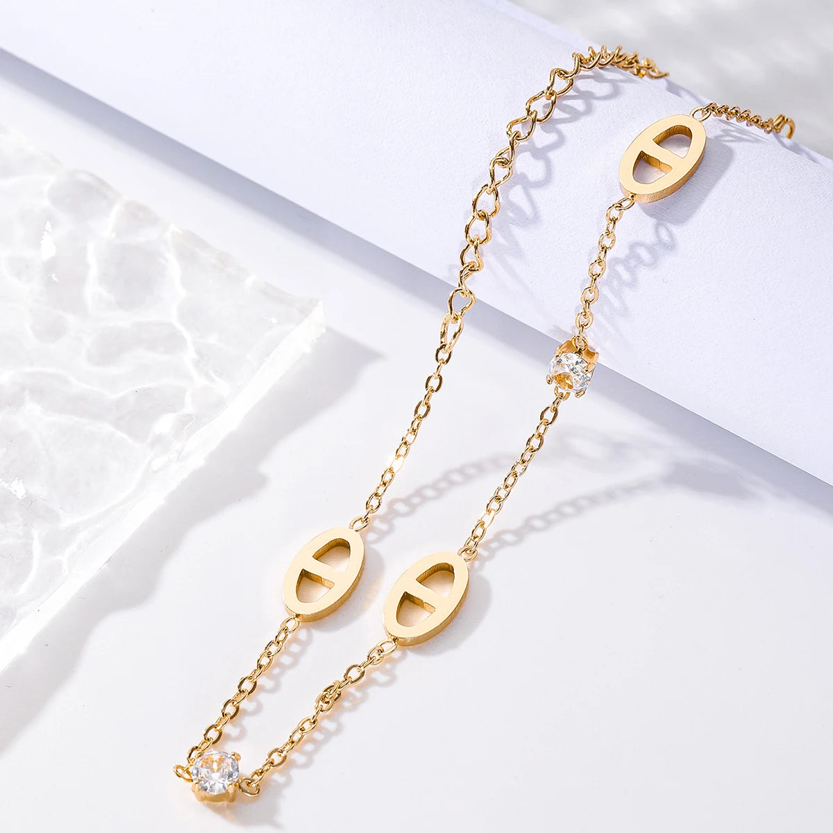 Bracelet chaîne fine maillons ovales – vue 2