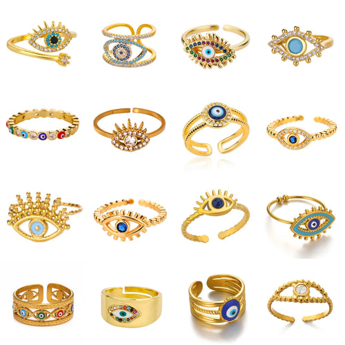 Bague œil protecteur acier inoxydable ajustable - Harmonia Ibiza