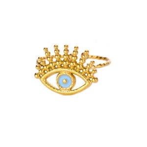 Bague œil protecteur acier inoxydable ajustable - Harmonia Ibiza