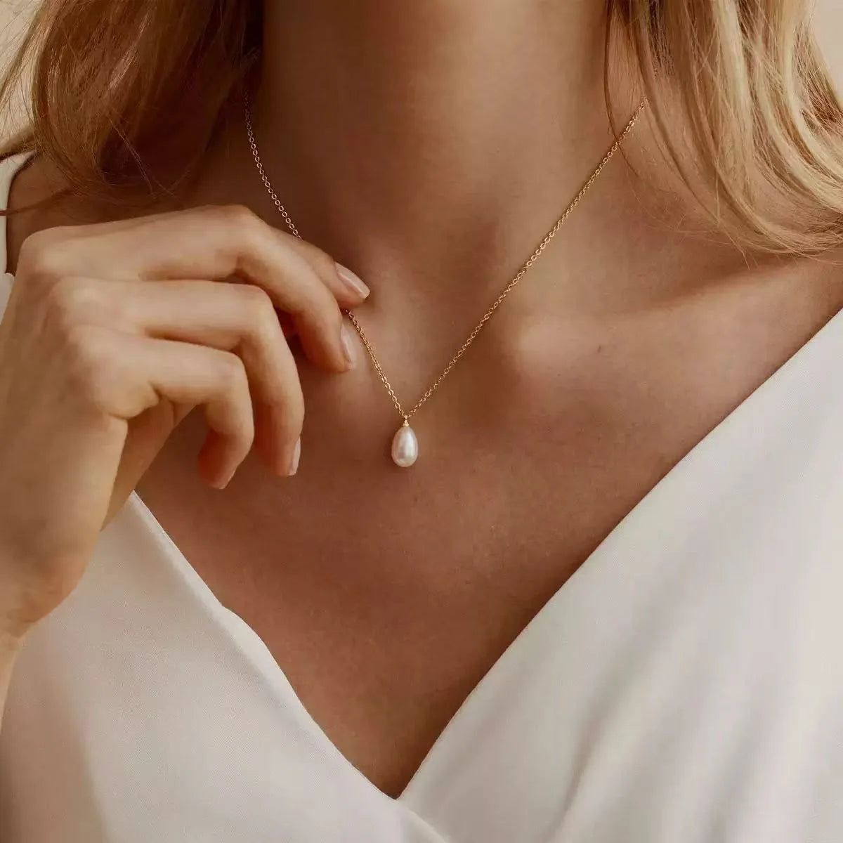 Collier pendentif goutte d'eau - Harmonia Ibiza