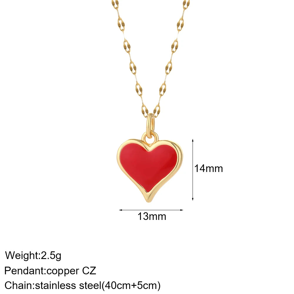 Collier long mauvais œil et cœur doré – modèle 17