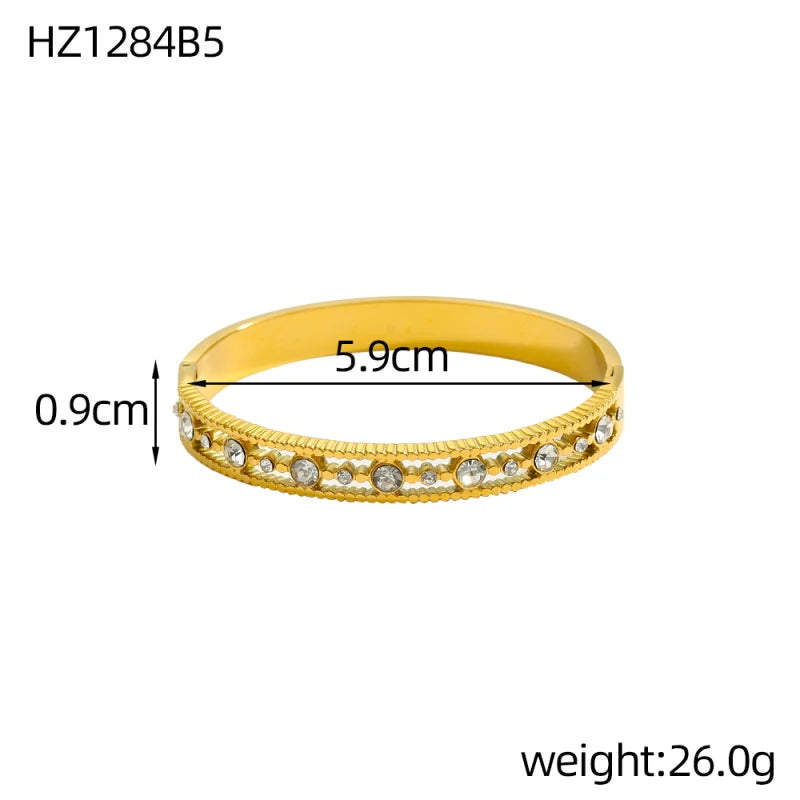 Bracelet trèfle à quatre feuilles zircon – modèle 7