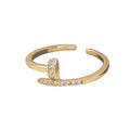 Bague ouverte dorée ajustable - Harmonia Ibiza