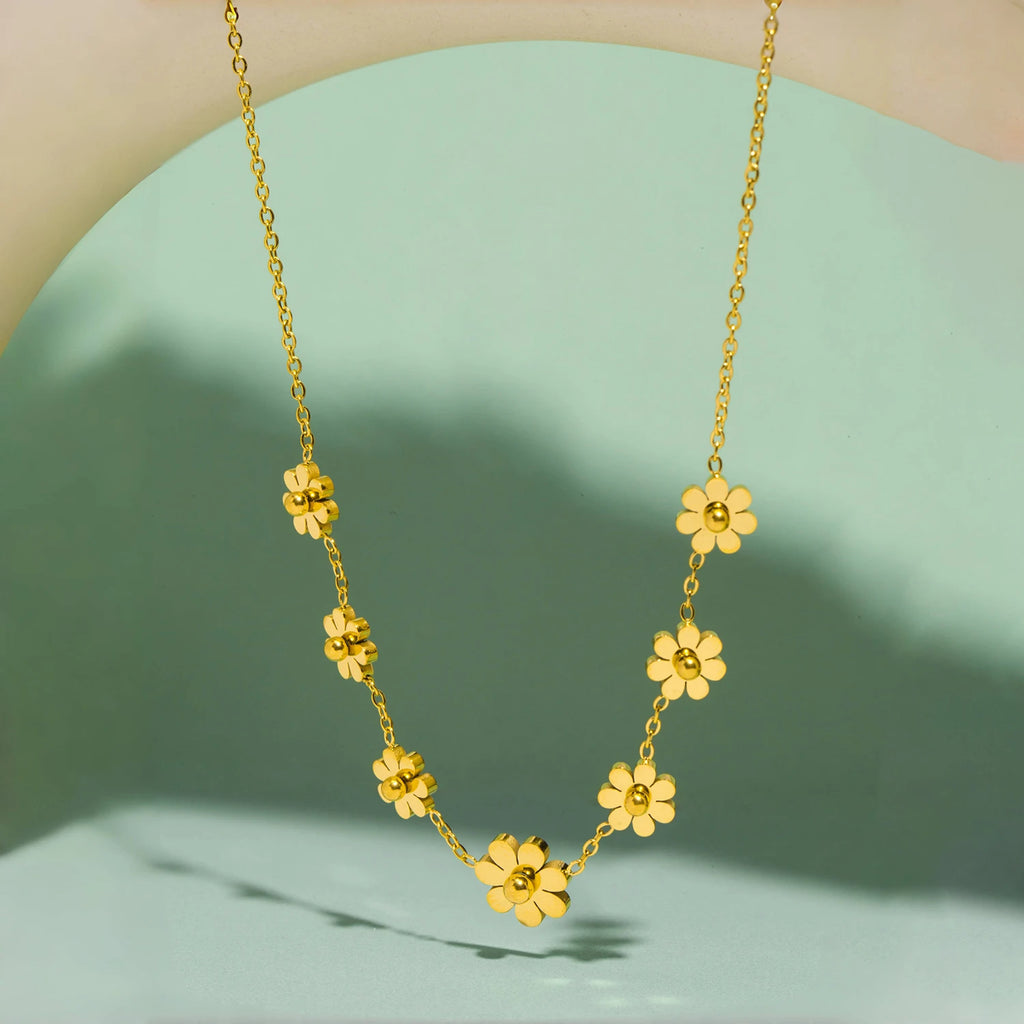 Collier marguerite doré – vue 4