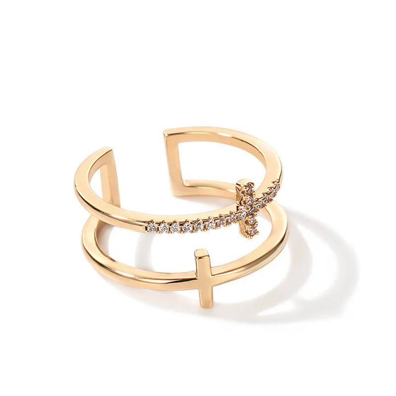 Bague croisée double rang - Harmonia Ibiza