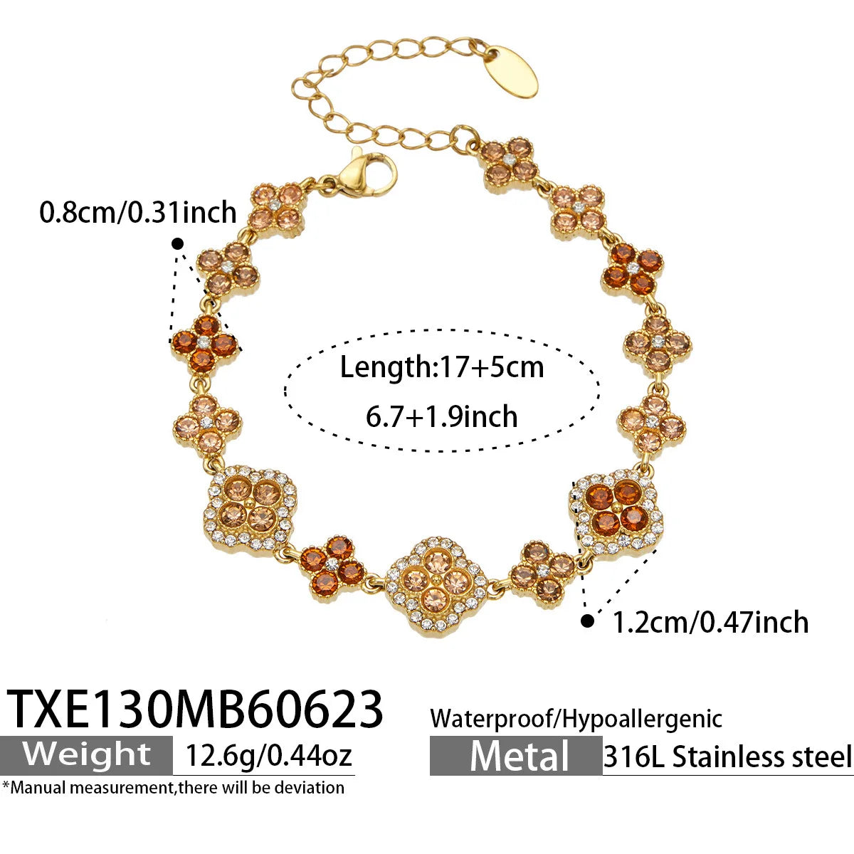 Parure zircons colorés