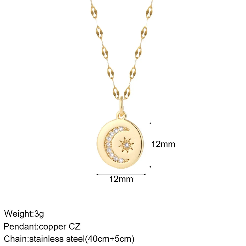 Collier pendentif cœur, étoile et mauvais œil – modèle 29