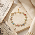 Bracelet ajustable fleurs zircon - Harmonia Ibiza