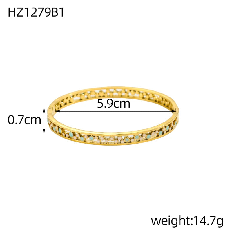 Bracelet trèfle à quatre feuilles zircon – modèle 2