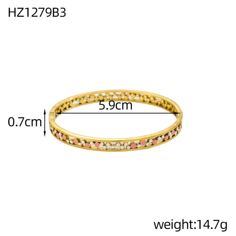 Bracelet trèfle à quatre feuilles zircon – modèle 8