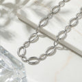 Collier ras-du-cou maillons épais – Argenté