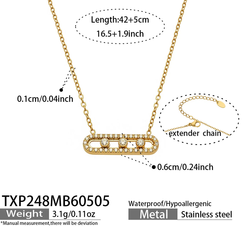 Parure collier, bracelet et bague zircon – modèle 1