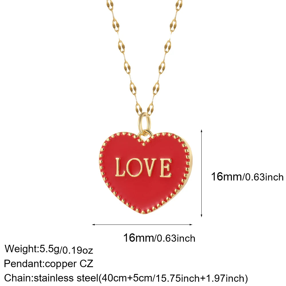 Collier long mauvais œil et cœur doré – modèle 1