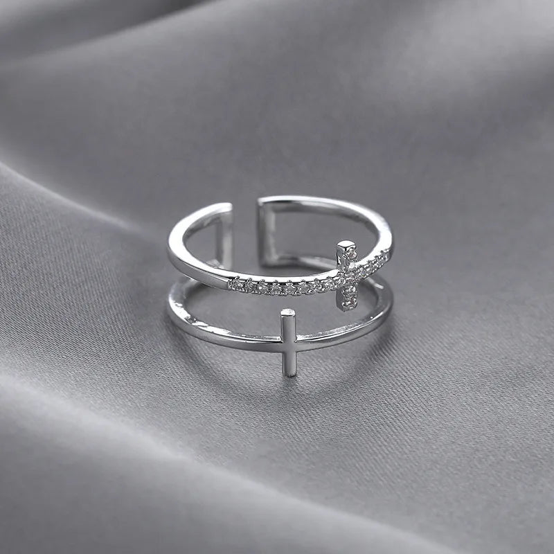 Bague croisée double rang - Harmonia Ibiza