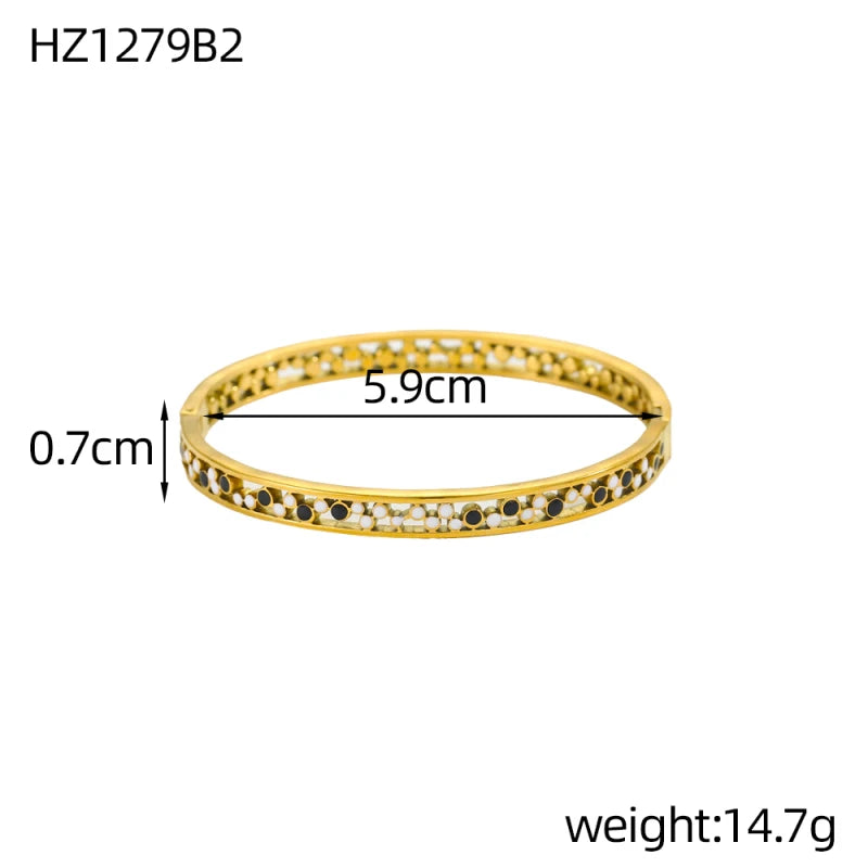 Bracelet trèfle à quatre feuilles zircon – modèle 1