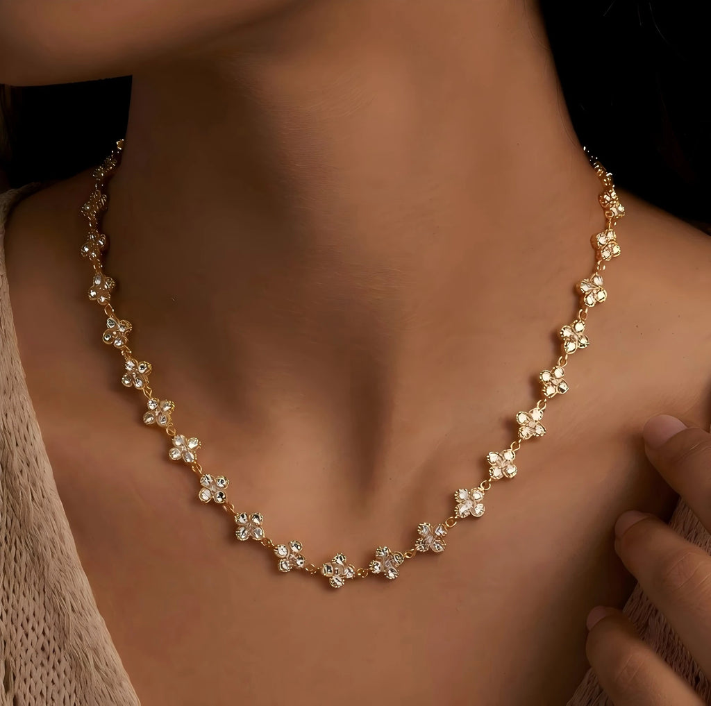 Ensemble bracelet et collier plaqué or 18 carats - Harmonia Ibiza