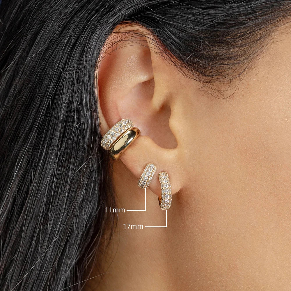 Créoles huggie zircon – vue 2