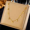 Collier acier inoxydable pendentif œil cristal - Harmonia Ibiza