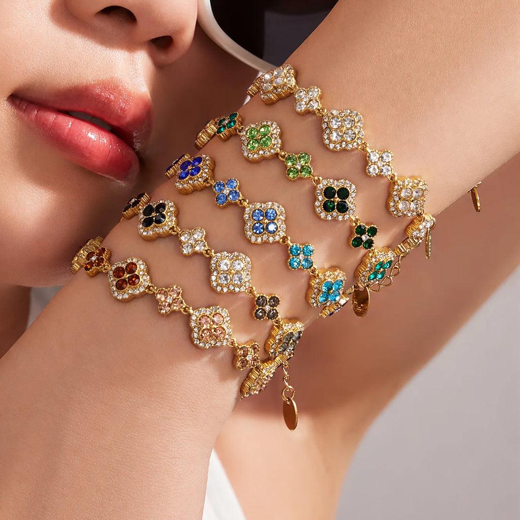 Parure zircons multicolores – vue 3