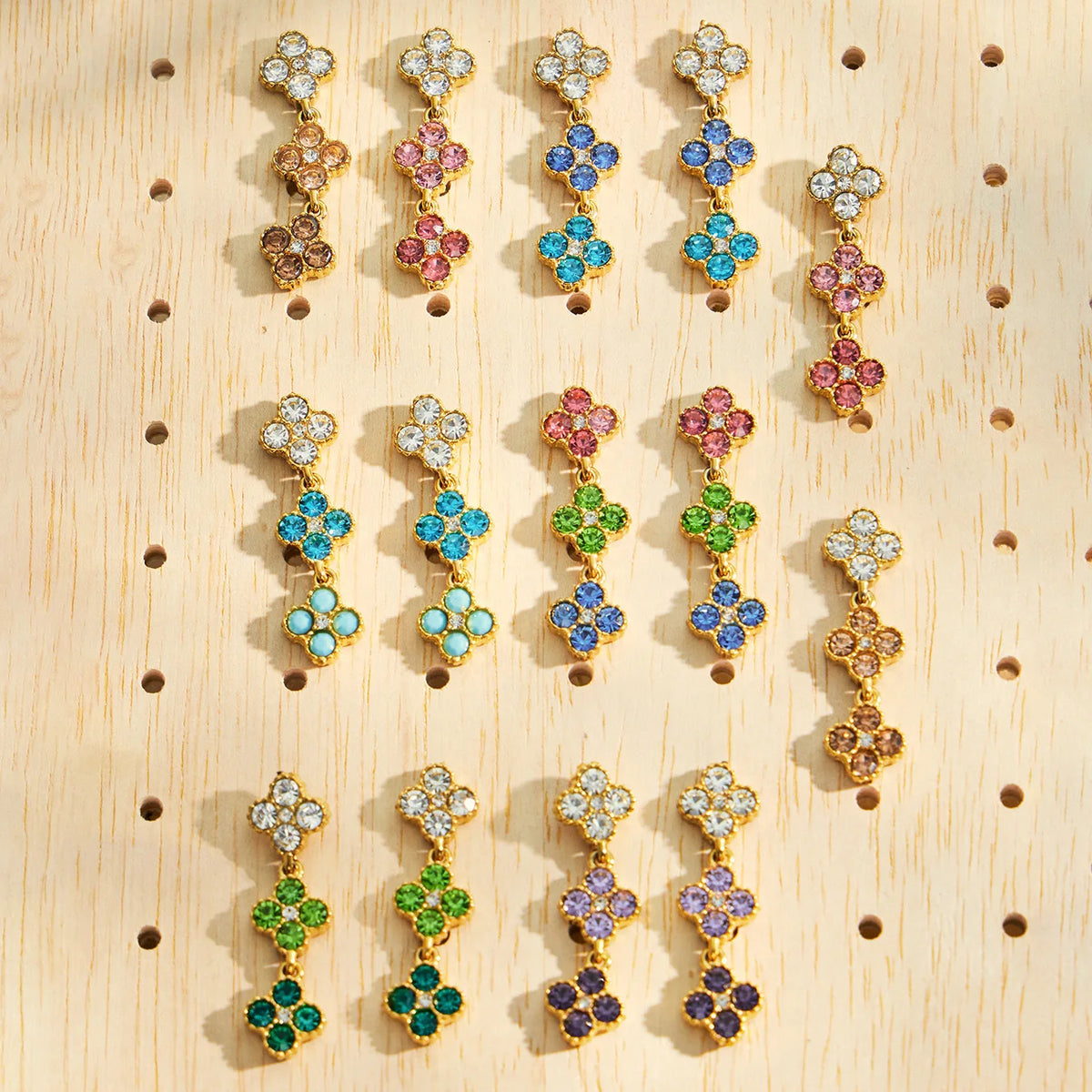 Parure zircons colorés – vue 5