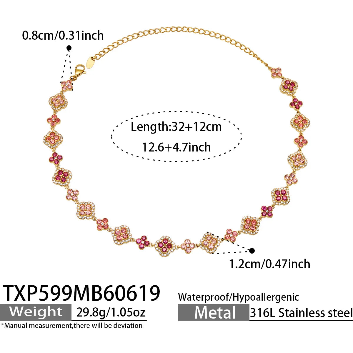 Parure zircons multicolores