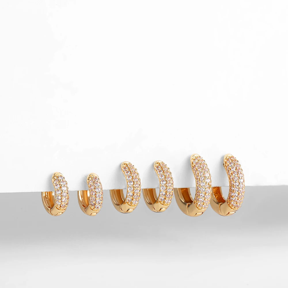 Créoles huggie zircon – vue 4