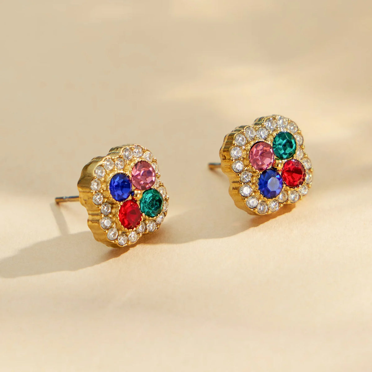 Parure zircons multicolores – vue 6