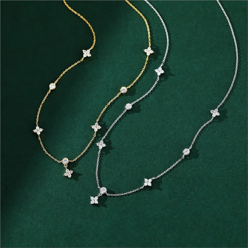 Collier ras-du-cou fleur zircon - Harmonia Ibiza