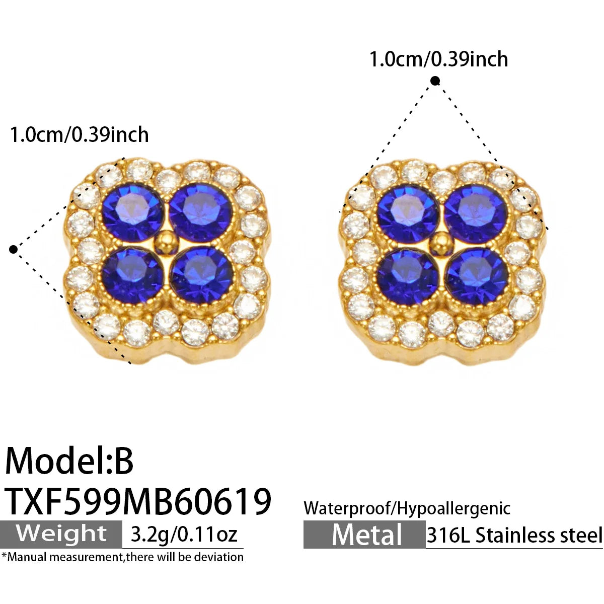 Parure zircons multicolores