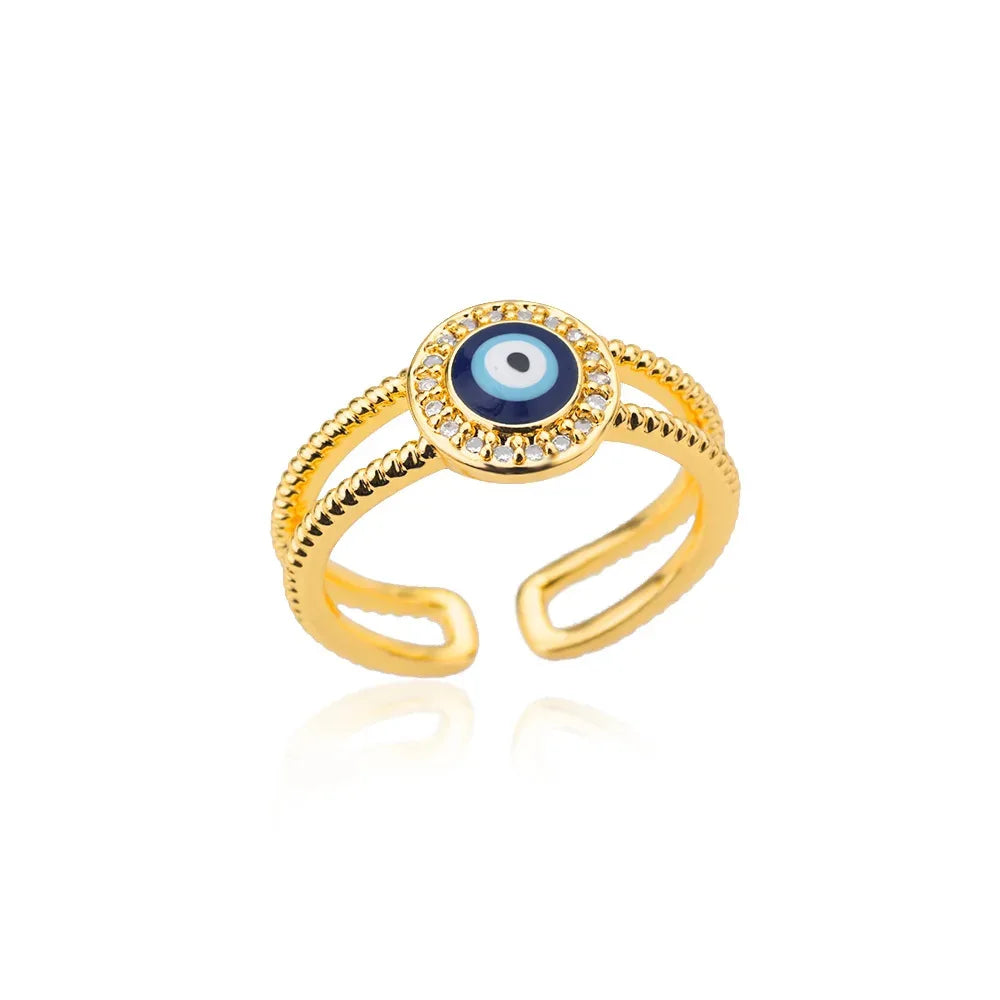 Bague œil protecteur acier inoxydable ajustable - Harmonia Ibiza