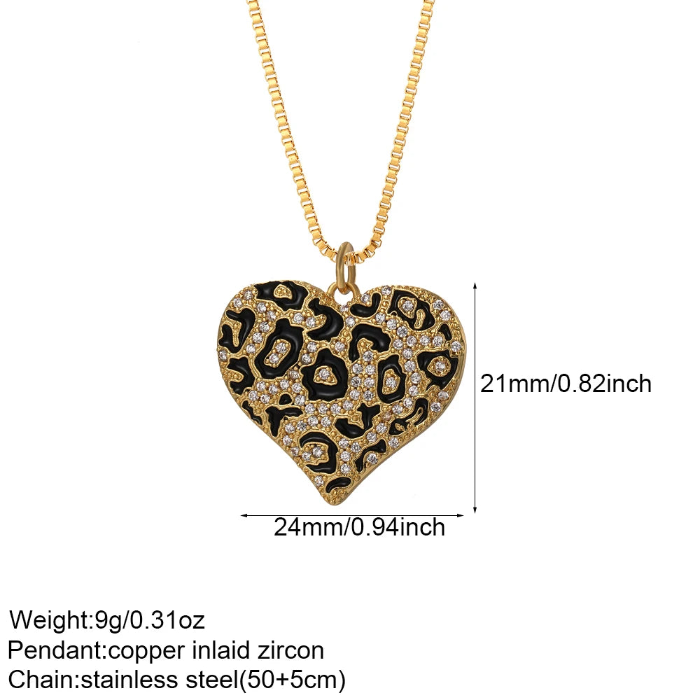 Collier long mauvais œil et cœur doré – modèle 29
